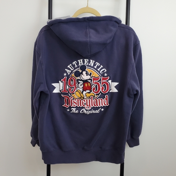 Disney Park hoodie full zipper blue embroidery sweater size M - Picture 8 of 11